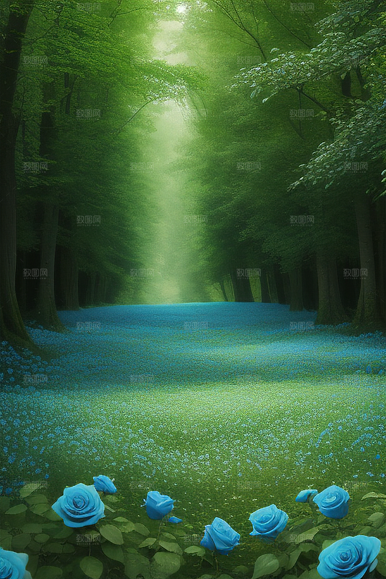 蓝玫瑰的星辰舞曲美景