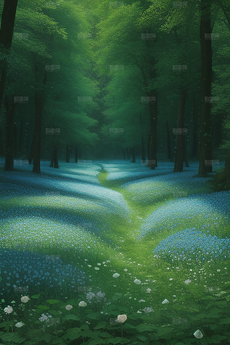 蓝玫瑰的舞蹈美景