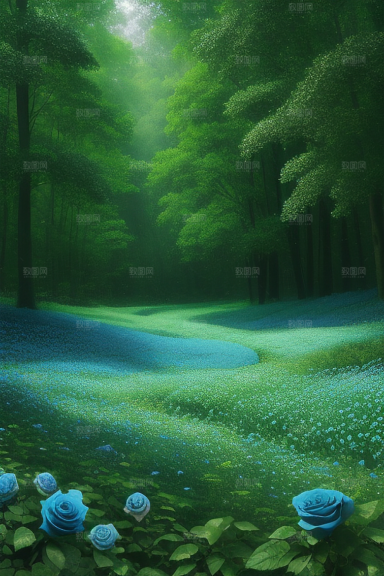 蓝玫瑰的舞蹈美景