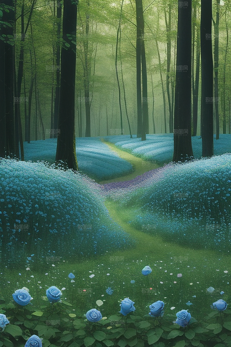 蓝玫瑰的舞蹈美景