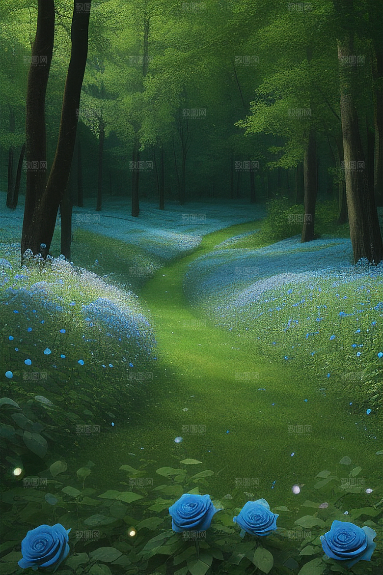 蓝玫瑰的舞蹈美景