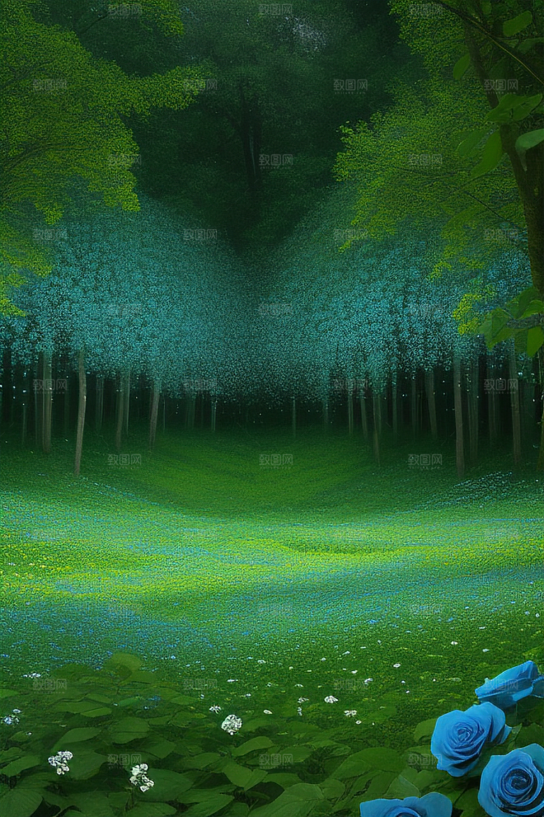 蓝玫瑰的舞蹈美景