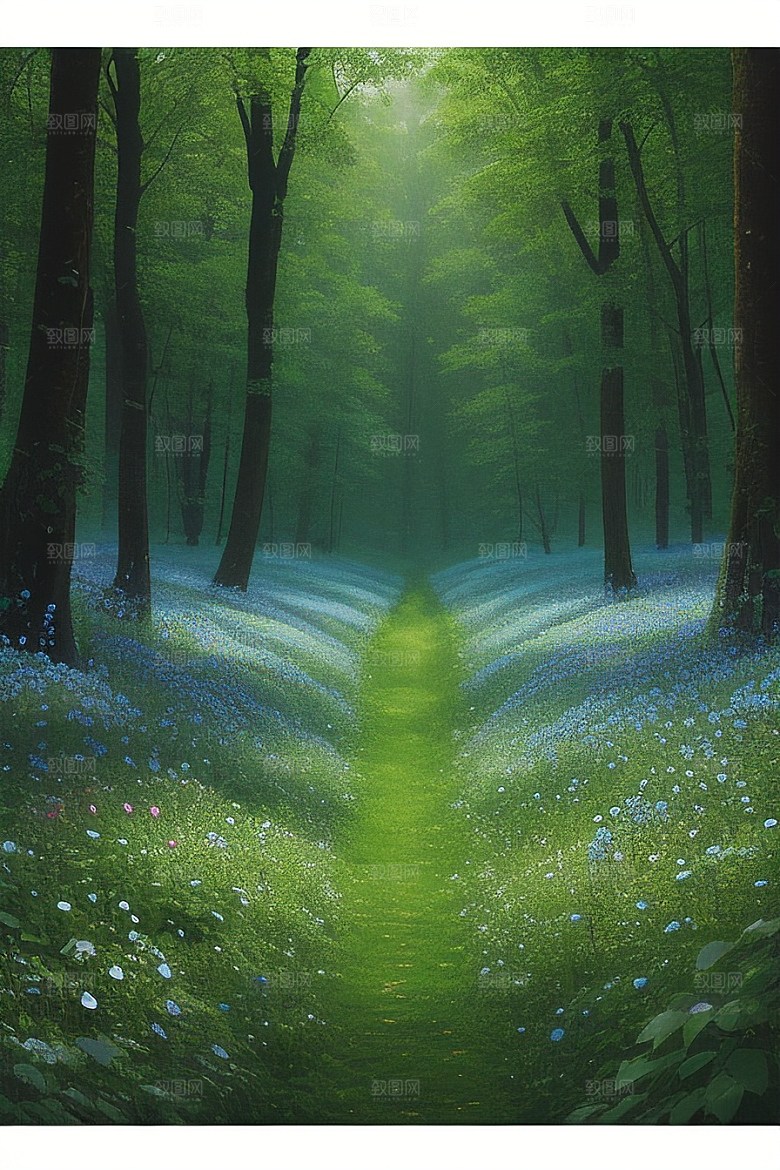 蓝玫瑰的舞蹈美景
