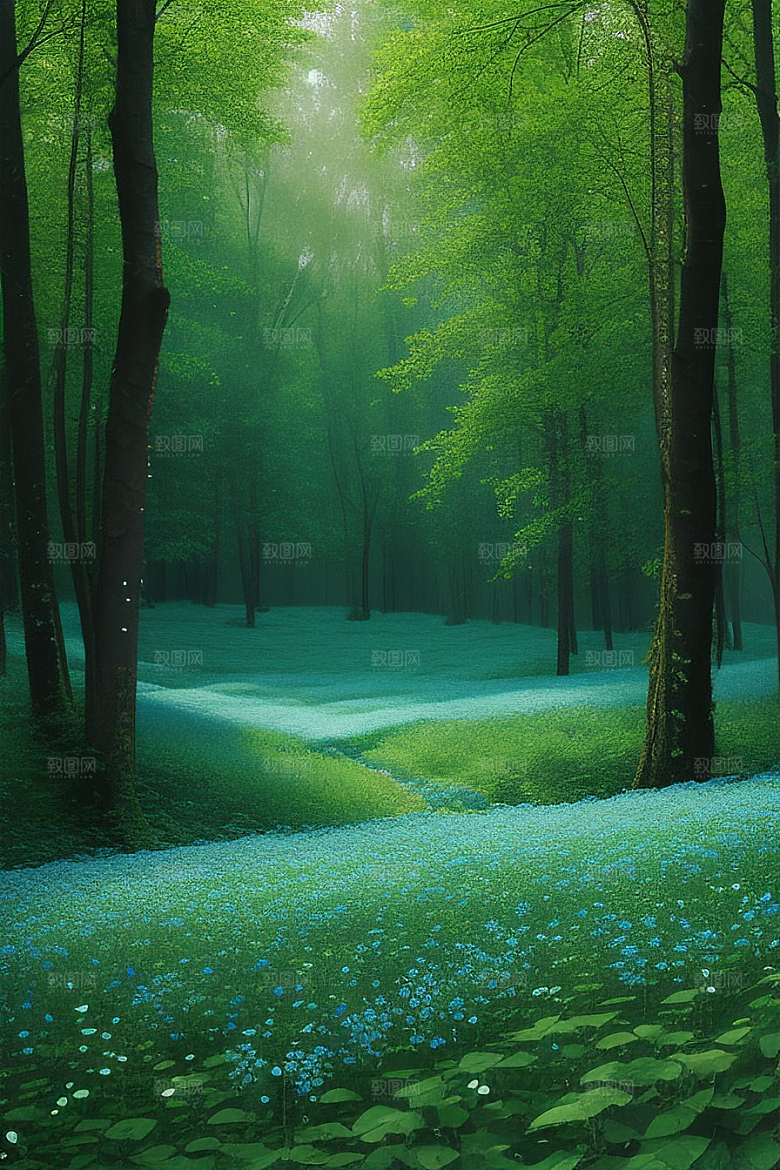 蓝色玫瑰的世界美景