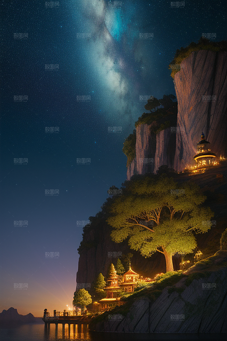 细致至极令人陶醉的岛光彩夺目的画面