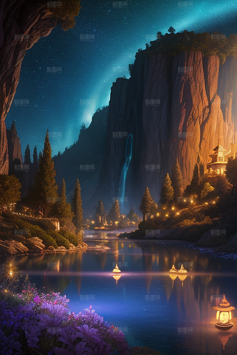 细致至极令人陶醉的岛光彩夺目的画面