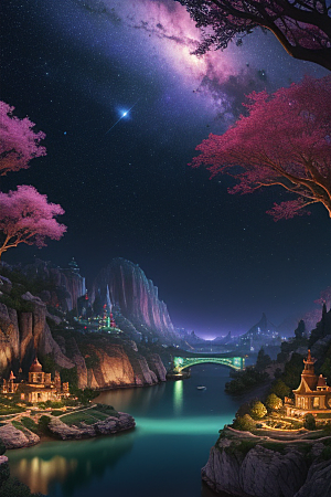 细致至极令人陶醉的岛光彩夺目的画面