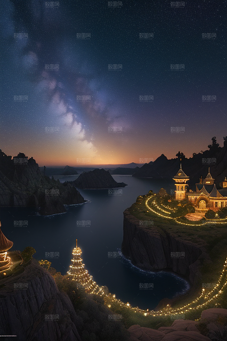 细致至极令人陶醉的岛光彩夺目的画面