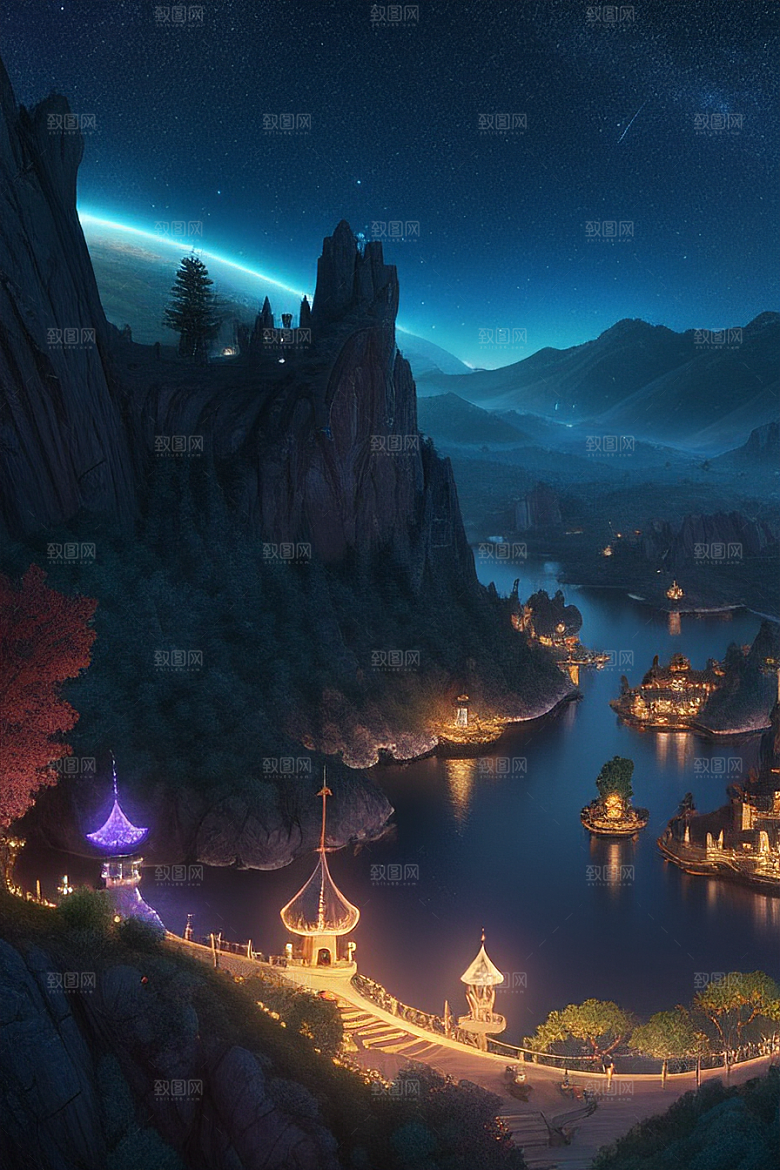 仙境之境神秘岛光芒闪耀
