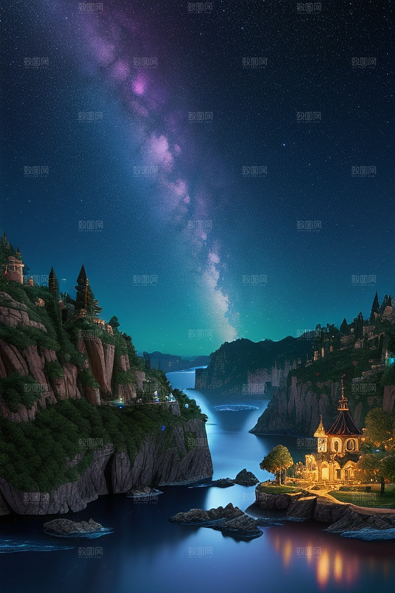 仙境之境神秘岛光芒闪耀