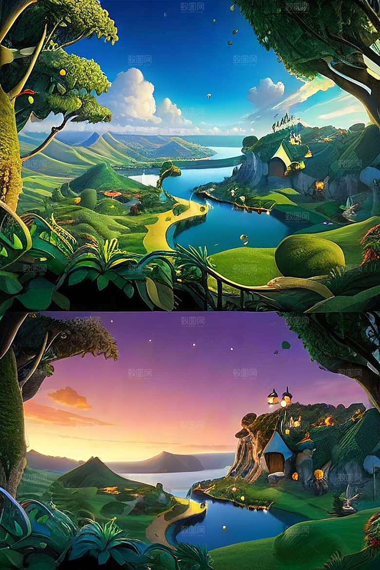 细致至极令人陶醉的岛光彩夺目的画面