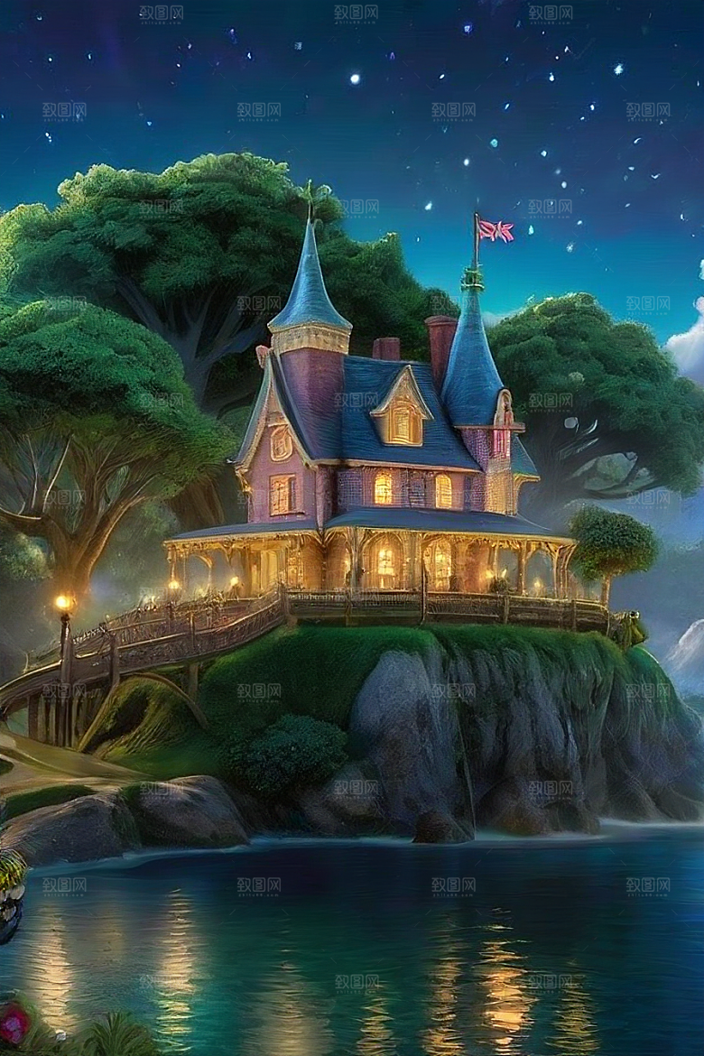 细致至极令人陶醉的岛光彩夺目的画面