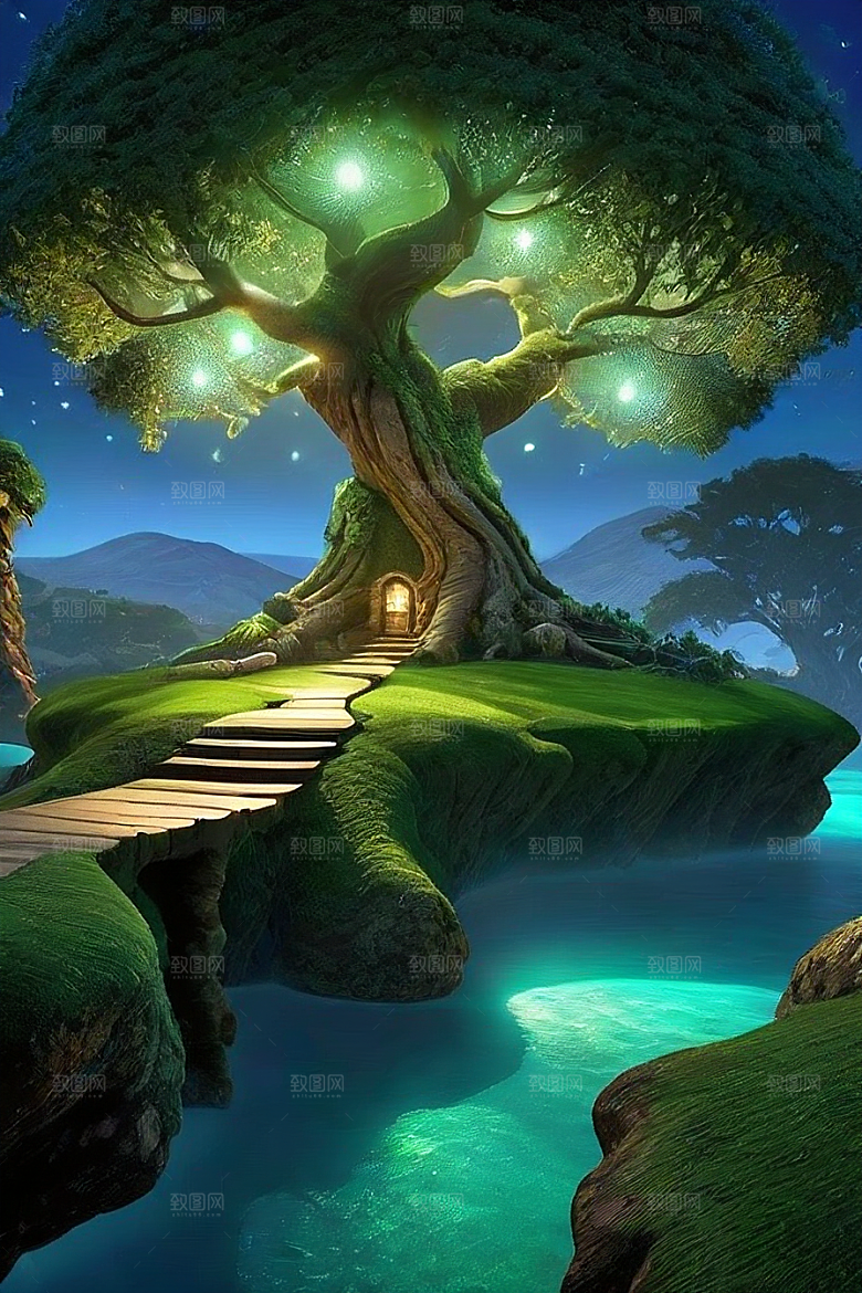 细致至极令人陶醉的岛光彩夺目的画面