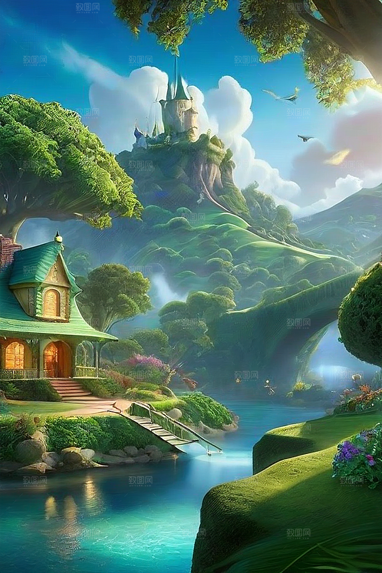 细致至极令人陶醉的岛光彩夺目的画面