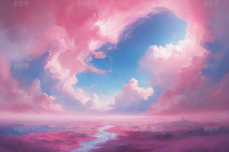 多云蓝天下的山蜂风景
