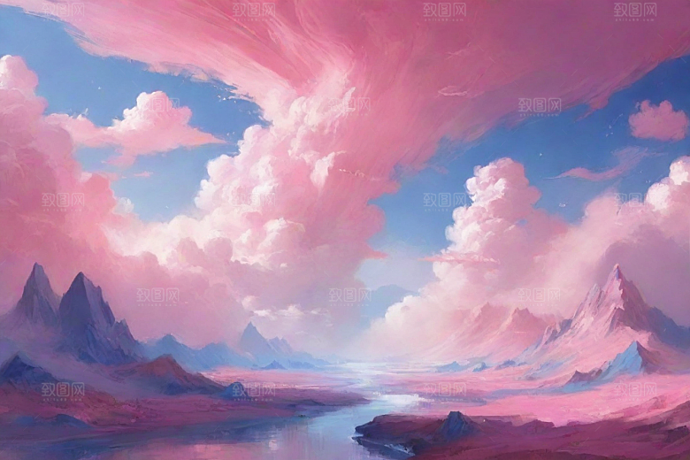 多云蓝天下的山蜂风景