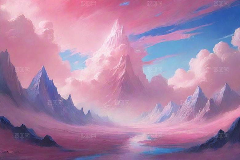 多云蓝天下的山蜂风景
