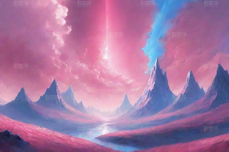 多云蓝天下的山蜂风景