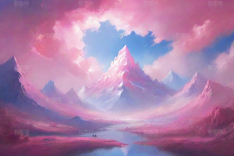 多云蓝天下的山蜂风景