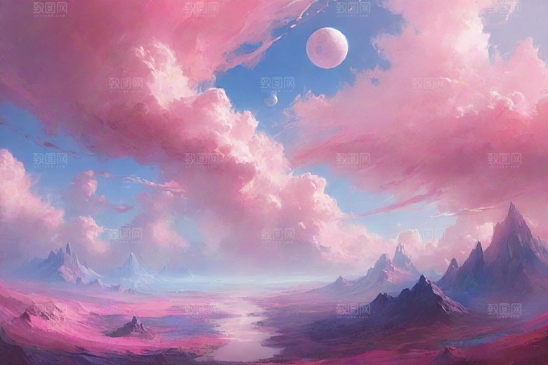 多云蓝天下的山蜂风景