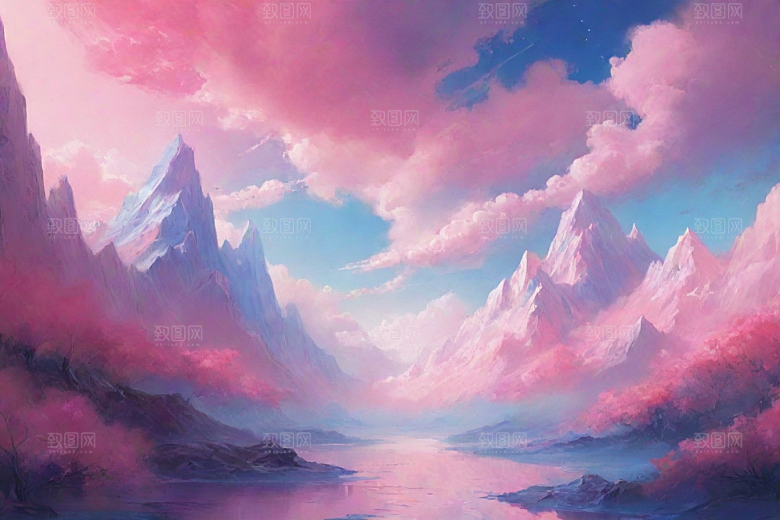 多云蓝天下的山蜂风景