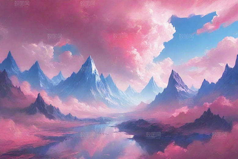 多云蓝天下的山蜂风景