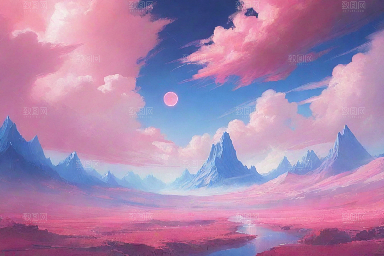 多云蓝天下的山蜂风景