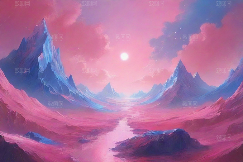 多云蓝天下的山蜂风景
