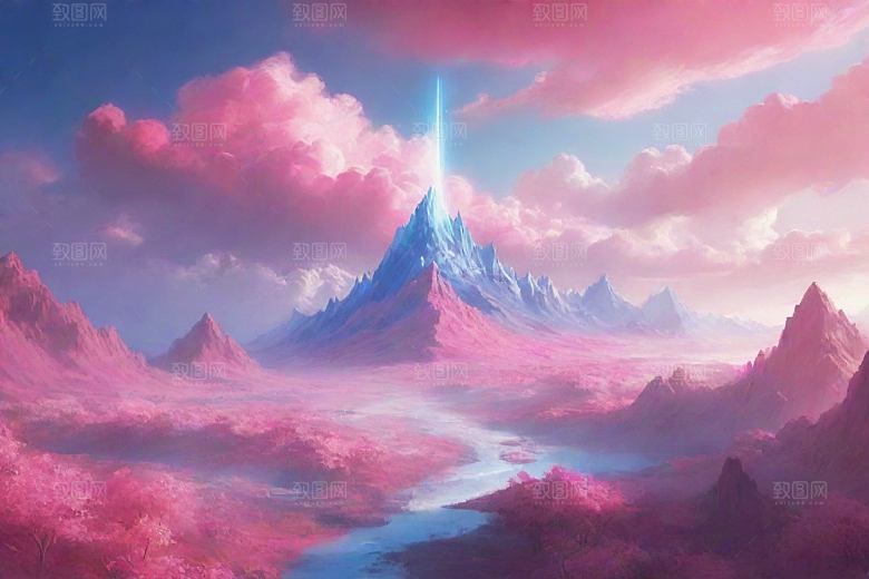 多云蓝天下的山蜂风景