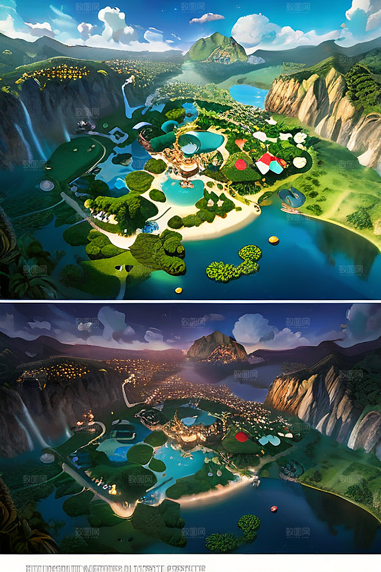 光影交错梦幻岛细节惊艳