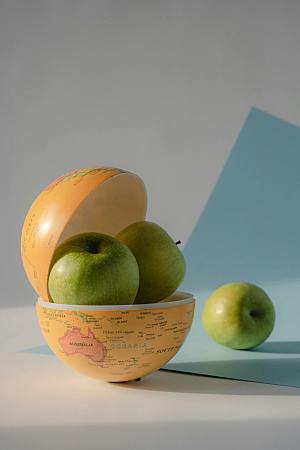 青苹果水果摄影素材
