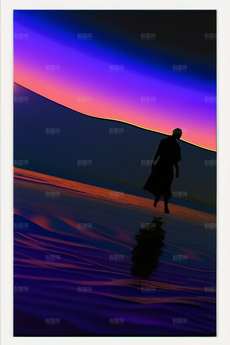 星光璀璨的夜空与浪漫之海