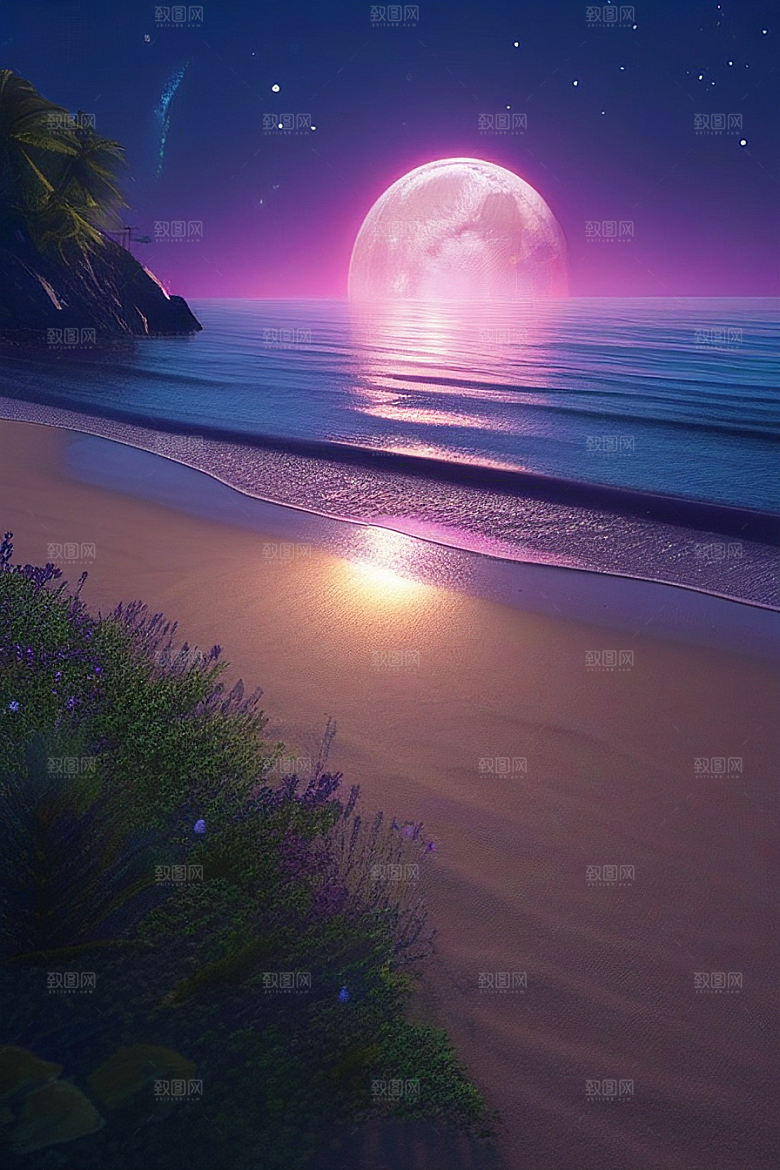 海洋中的荧光与绚丽星光