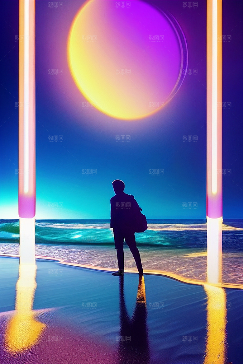 海洋中的荧光与绚丽星光