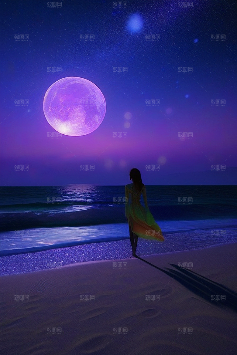海洋中的荧光与绚丽星光