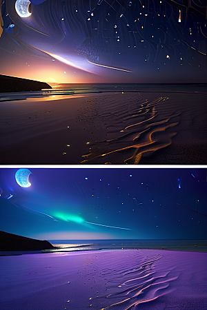 闪烁的星空与仙境之光