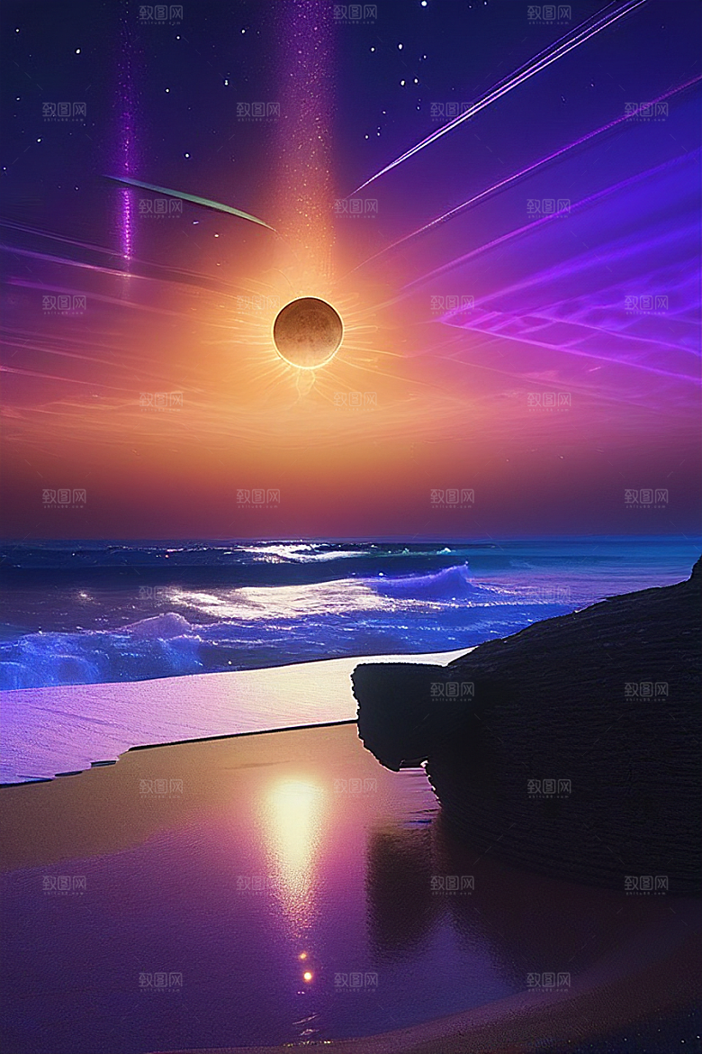 闪烁的星空与仙境之光
