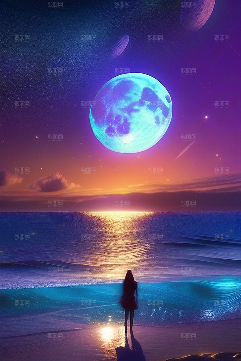 闪烁的星空与仙境之光