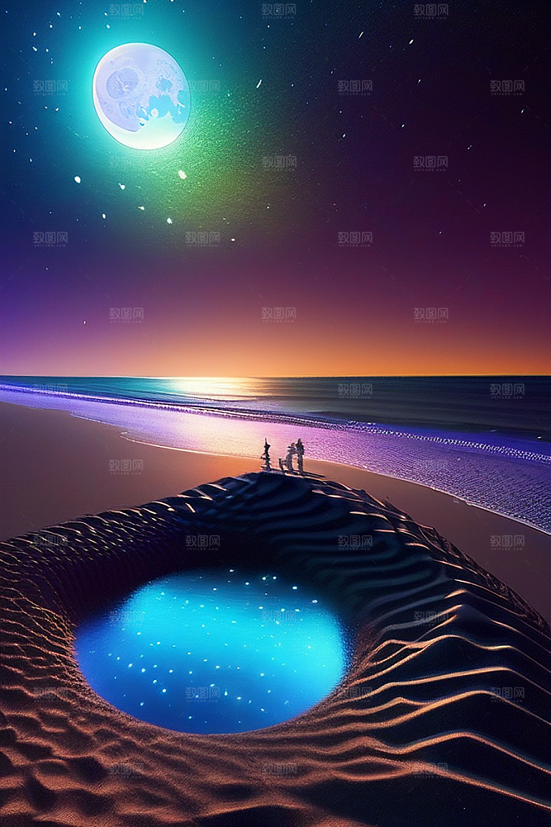 闪烁的星空与仙境之光