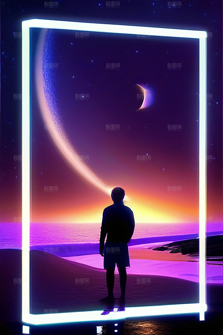 闪烁的星空与仙境之光