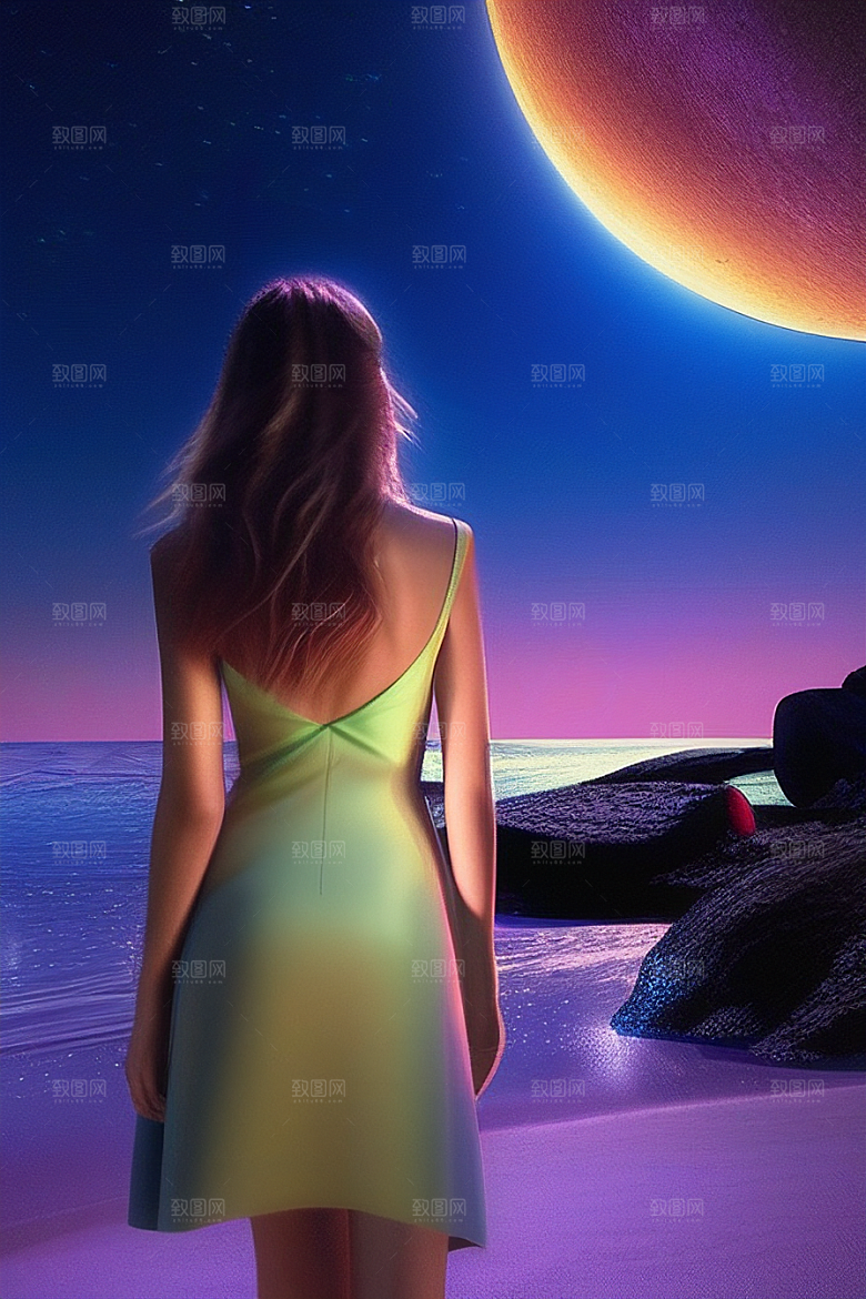 闪烁的星空与仙境之光