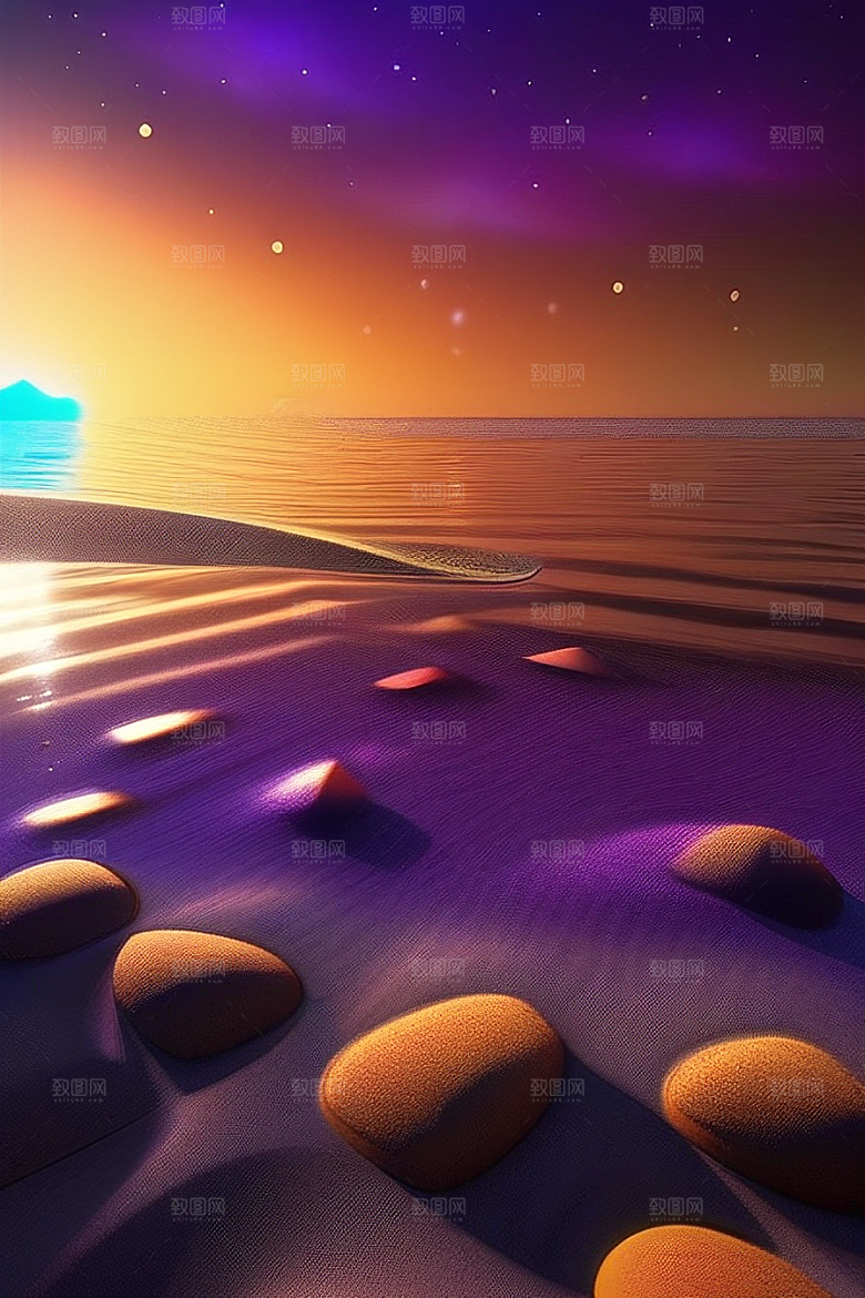 闪烁的星空与仙境之光