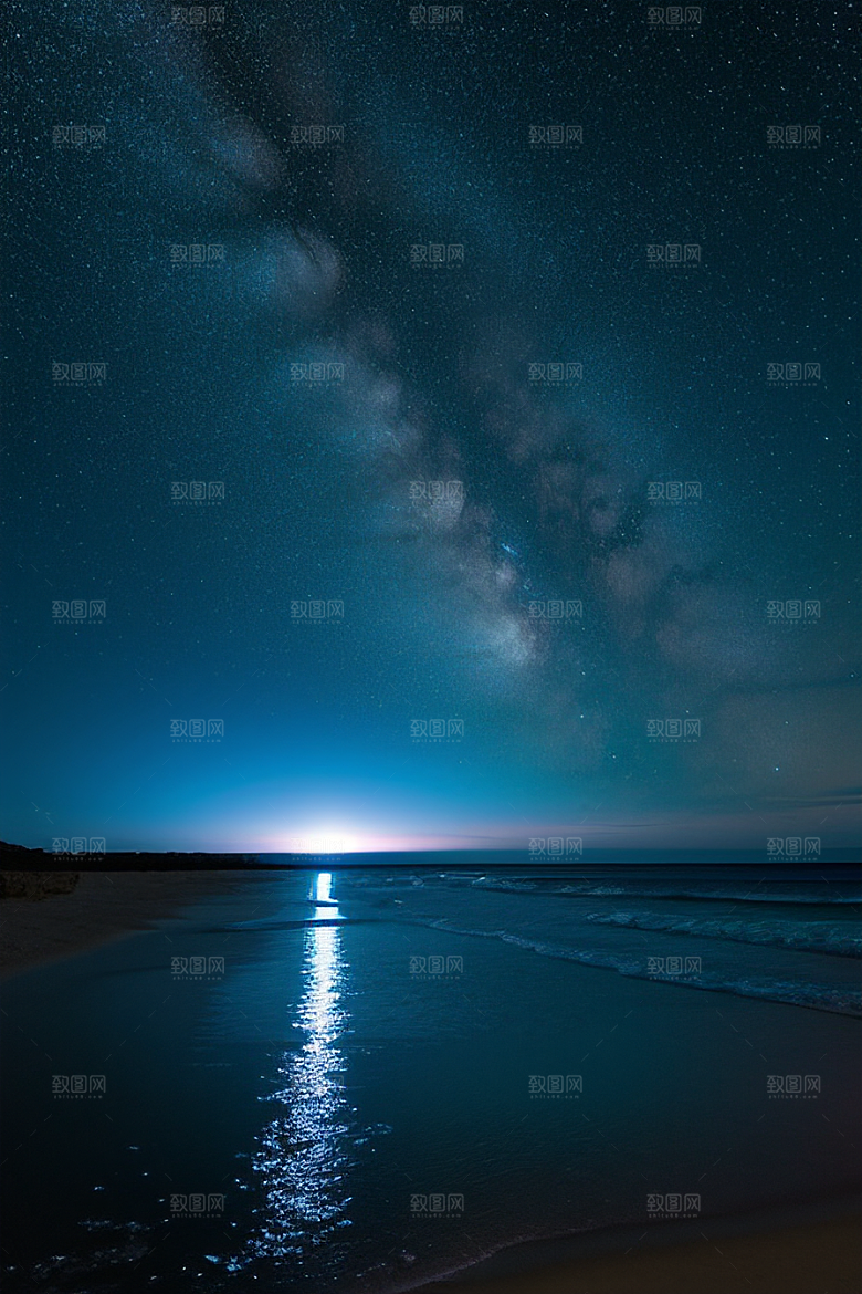 哑光绘画中的浪漫之夜