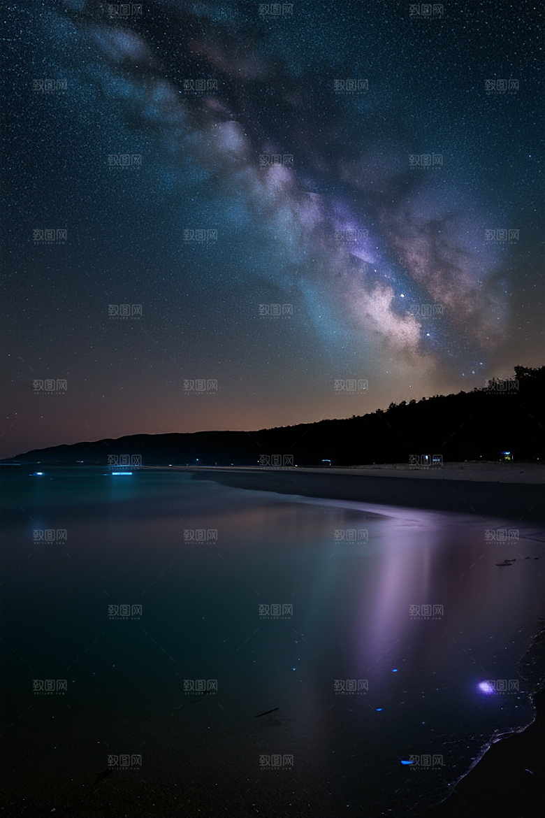哑光绘画中的浪漫之夜