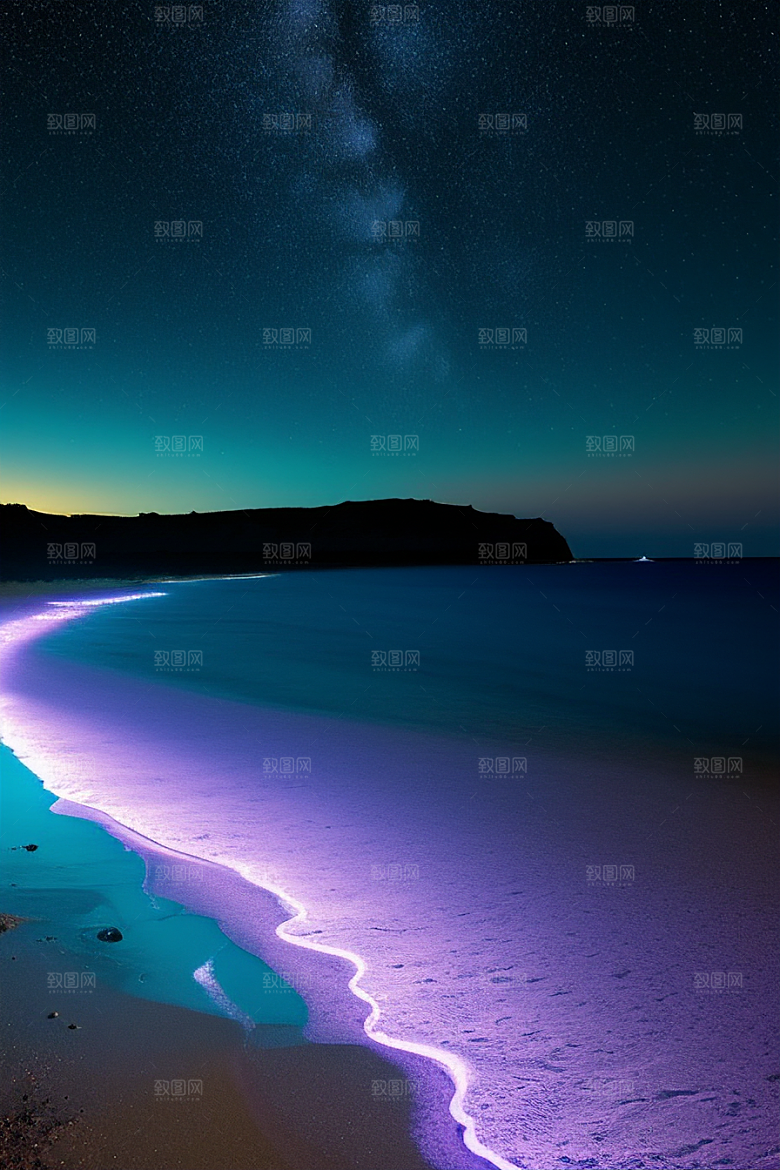哑光绘画中的浪漫之夜