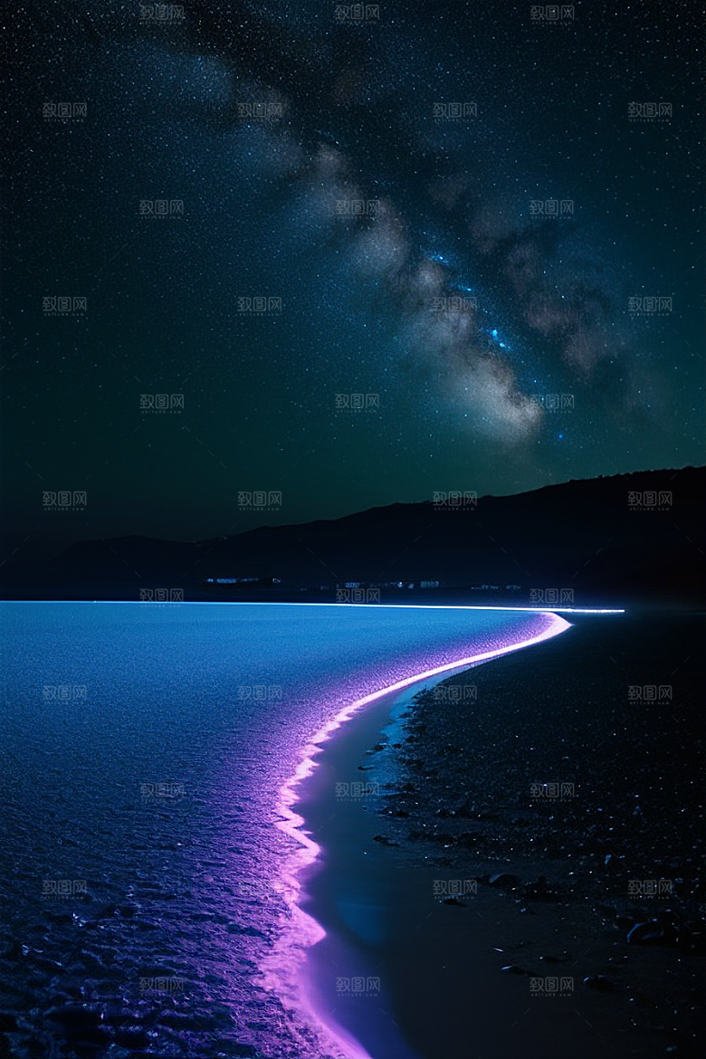 哑光绘画中的浪漫之夜
