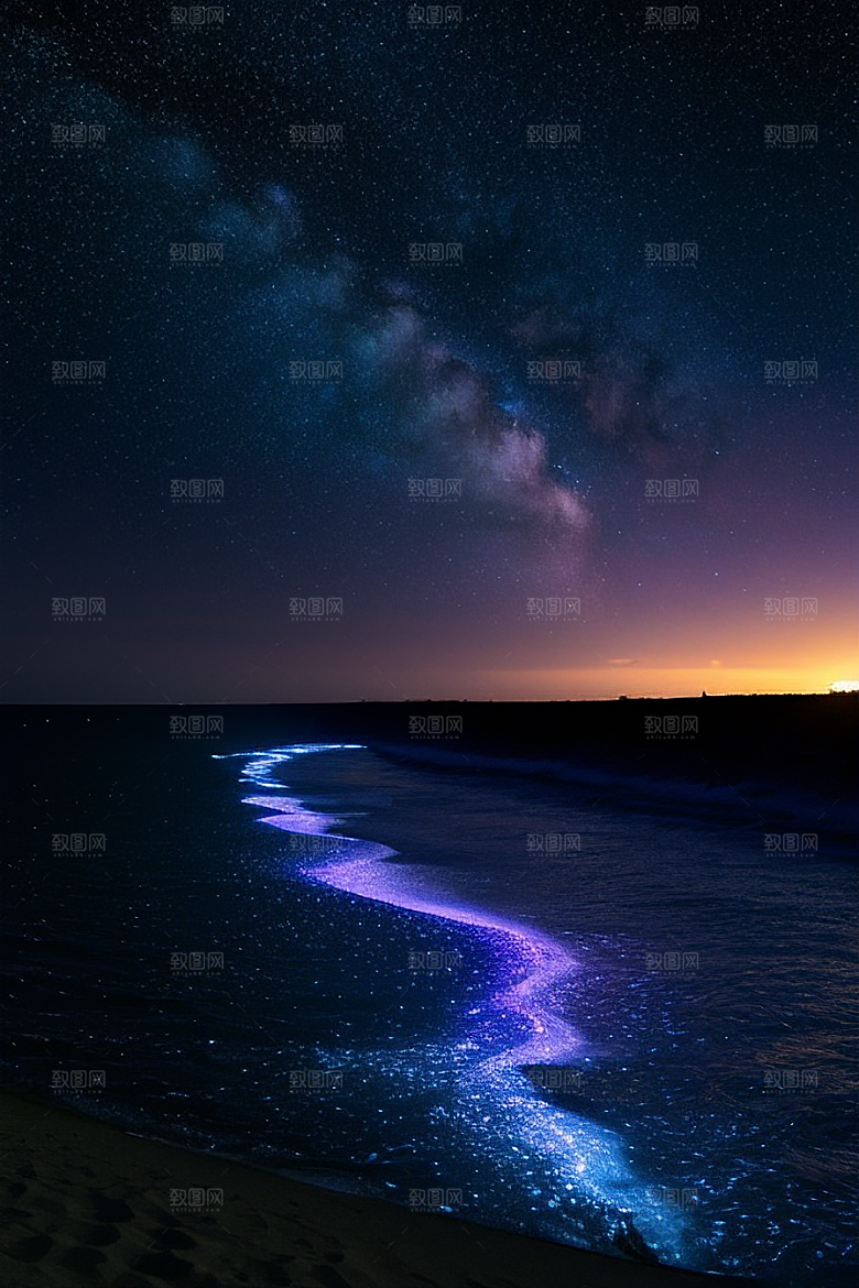 哑光绘画中的浪漫之夜