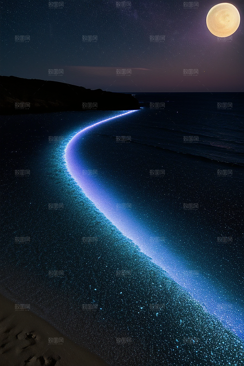 哑光绘画中的浪漫之夜