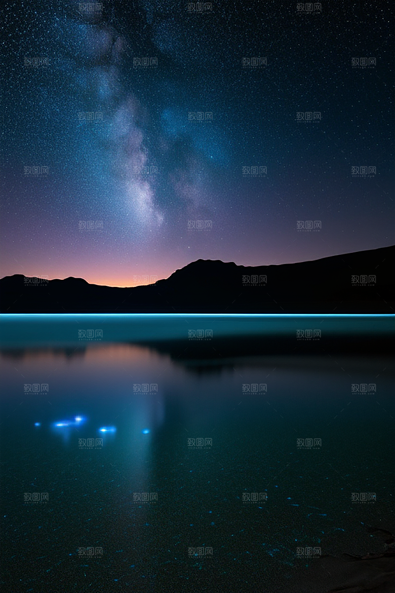 哑光绘画中的浪漫之夜