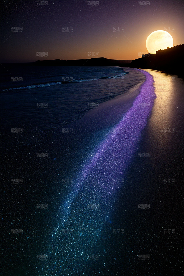 哑光绘画中的浪漫之夜